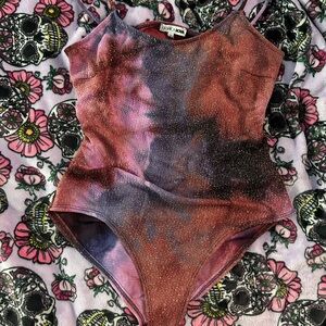 Fashion Nova Multicolor Glitter Bodysuit